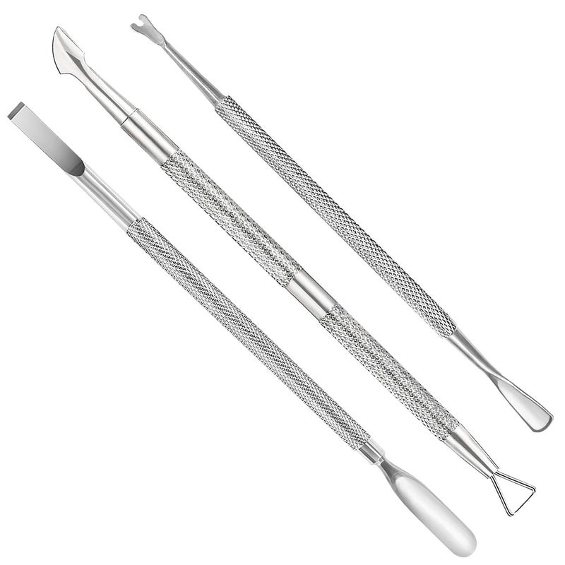 Blueorchids Cuticle Pusher and Cutter - Nail Polish Remover - Stainless Steel Manicure Tool Set -Gel Nail Polish Peeler and Scraper - Nail Care Stick - Pedicure Kit for Fingernail and Toenail - Image 1